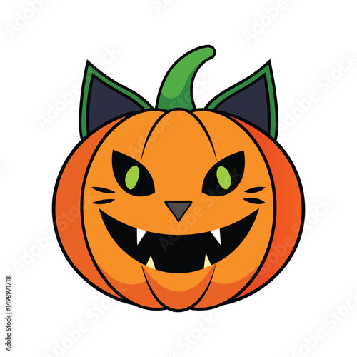 halloween pumpkin with a smile