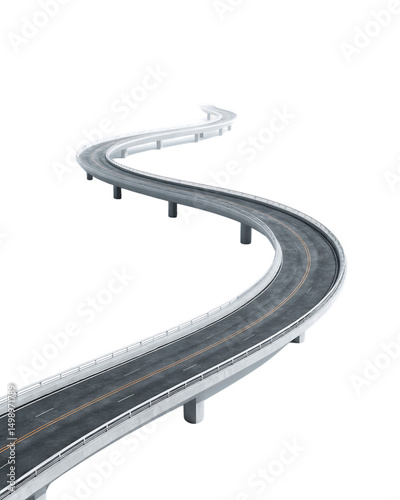 Wallpaper Mural Elevated Winding Road on Bridge with Transparent Background, PNG Torontodigital.ca
