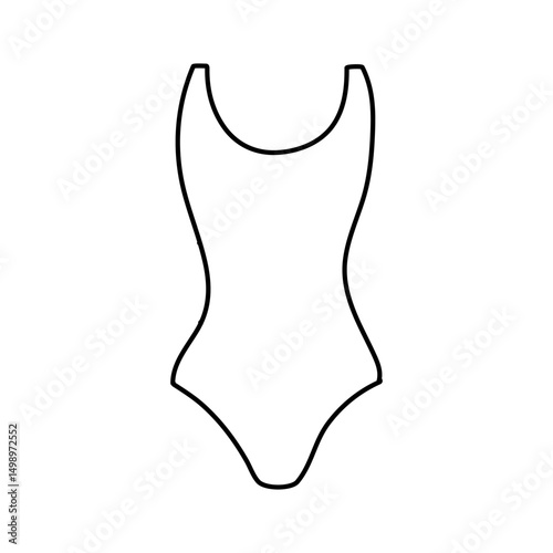 Swimsuit icon vector. Leotard illustration sign. Swimming suit symbol or logo.