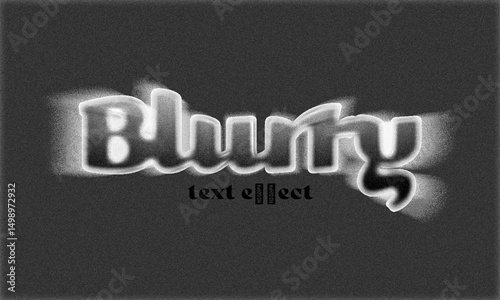 blurry Typography – Editable Text Effect in Monochrome Style