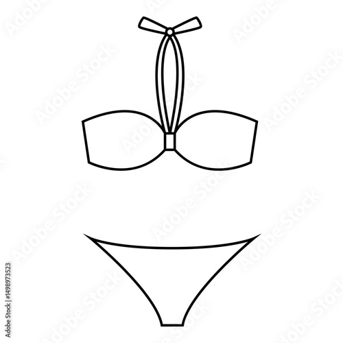 Swimsuit icon vector. Leotard illustration sign. Swimming suit symbol or logo.