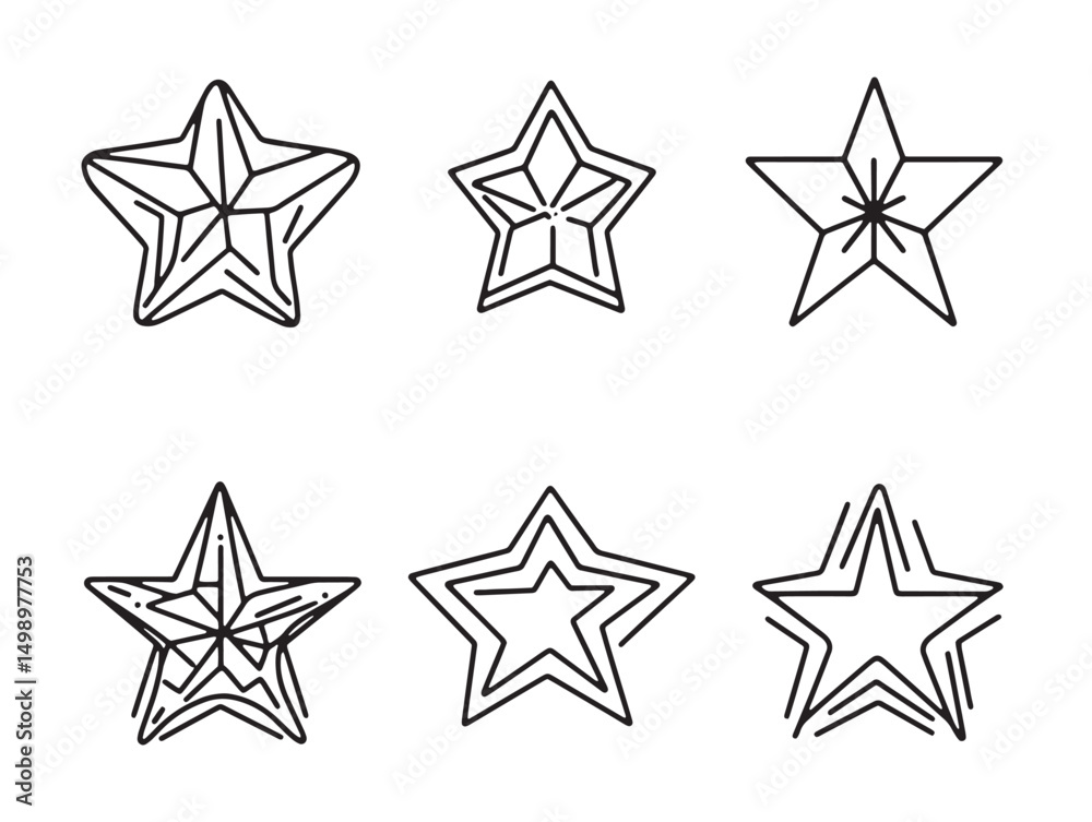 Obraz premium featured star car line art modern elegant vector design concept