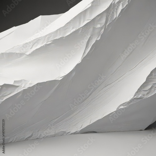 Deep creases, textured white paper, worn edges , art, folds