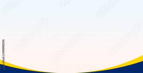 A clean white background featuring a minimalist border of curving blue and yellow lines at the bottom. Perfect for presentations or web banners.