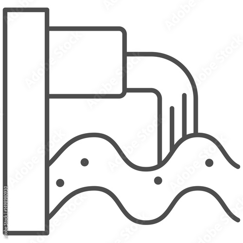Industrial Waste Outline Icon Element For Design