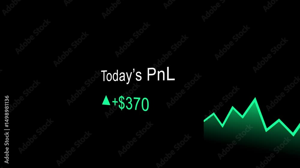 Daily Profit and Loss Report Realize when the market for online stock trading. Business economic and financial concepts.