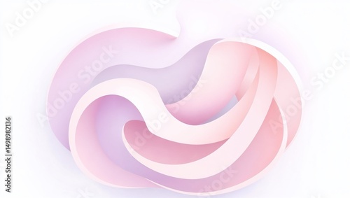 Abstract illustration of flowing organic shapes in calming pastel tones, evoking a sense of serenity and balance