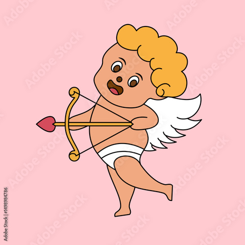 cupid with bow and arrow