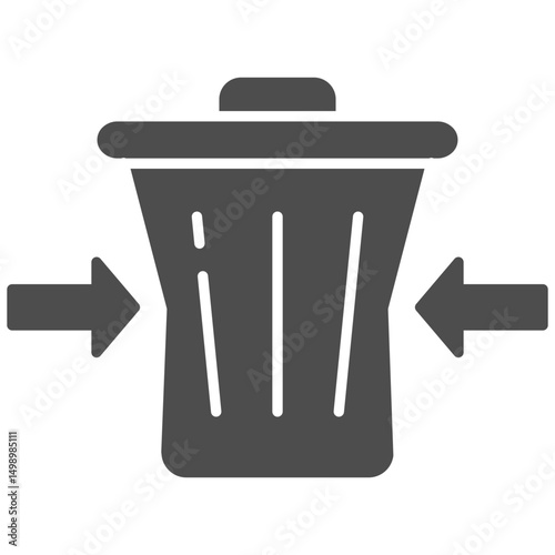 Waste Reduction Glyph Icon Element For Design