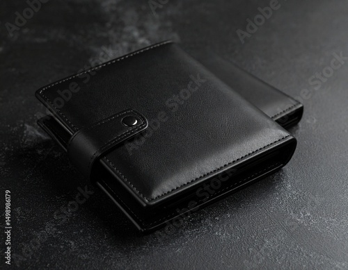 black leather wallet photo