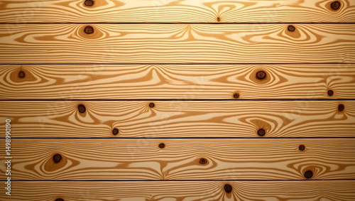 Light brown pine wood planks with distinct knots and grain. Horizontal timber background texture