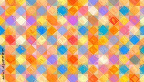 Wallpaper Mural motif de mosaïque colorée Torontodigital.ca