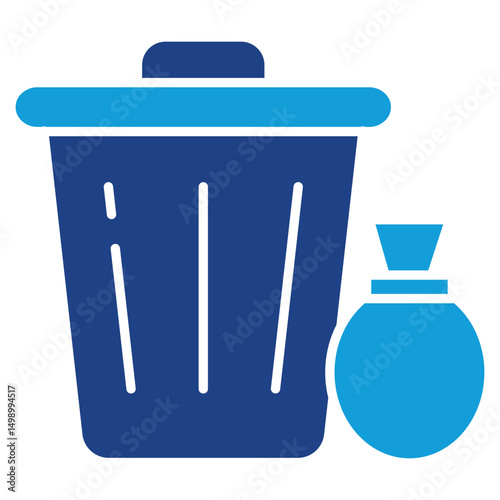 Garbage Disposal Dual Tone Icon Element For Design