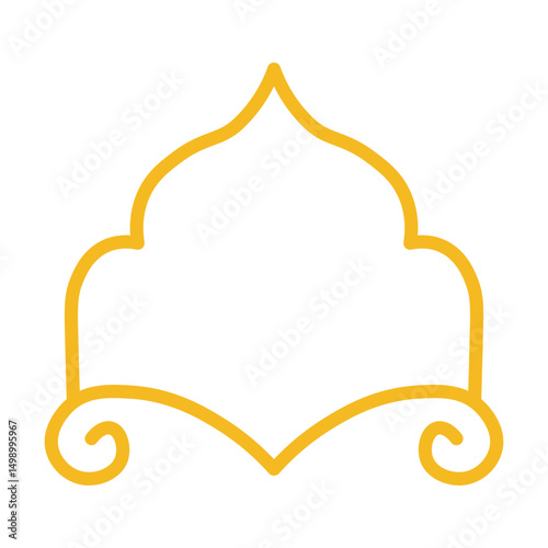 Islamic Gold Ornamental Frame Element