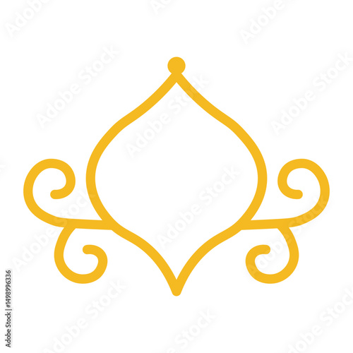 Islamic Gold Ornamental Frame Element