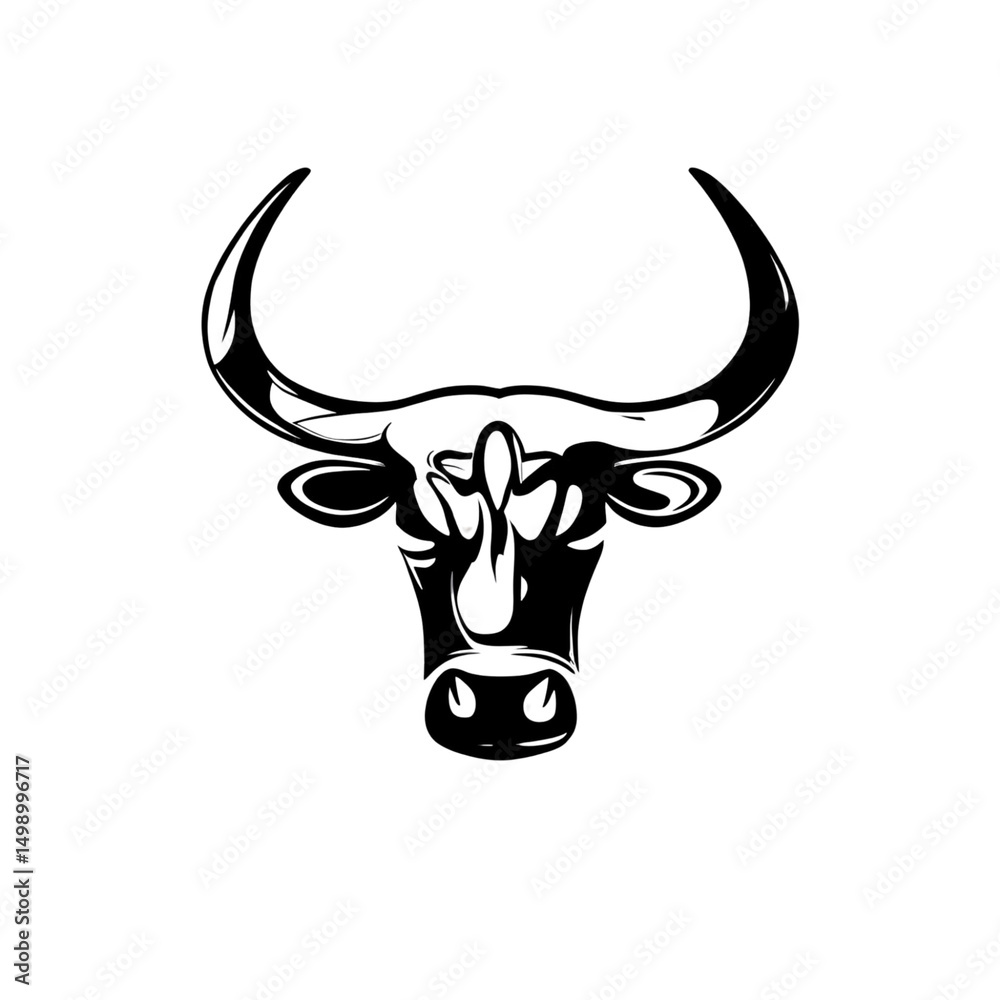 Obraz premium Bull, no background, a symbol of strength and agility