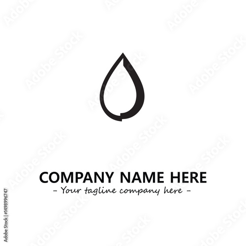 Water drop logo company design vector illustration