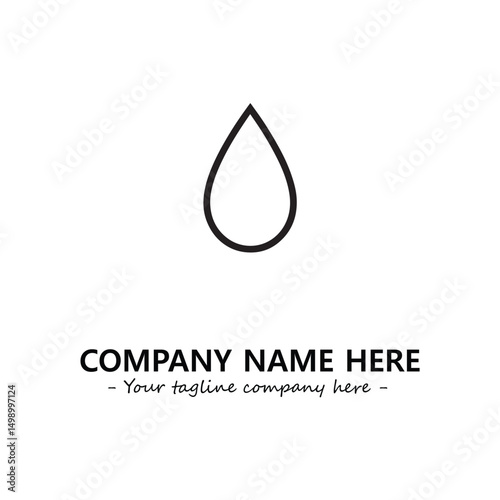 Water drop logo company design vector illustration