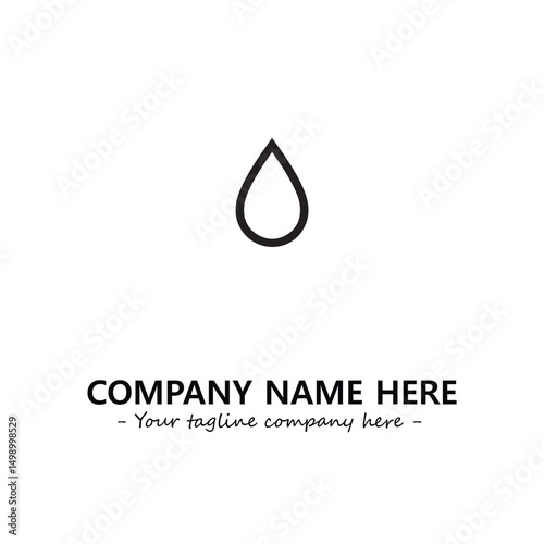 Water drop logo company design vector illustration