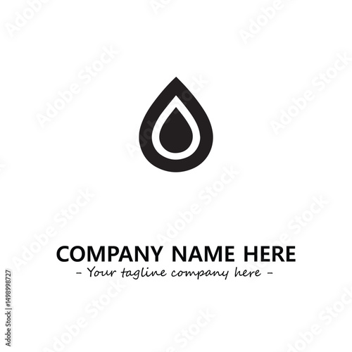 Water drop logo company design vector illustration