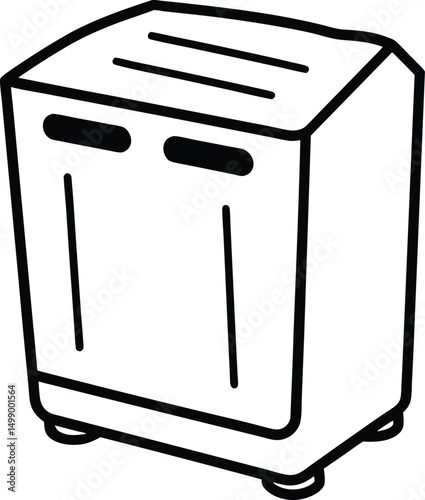 vector illustration of a trash can