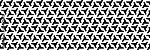 horizontal seamless black and white geometric design for pattern and background.