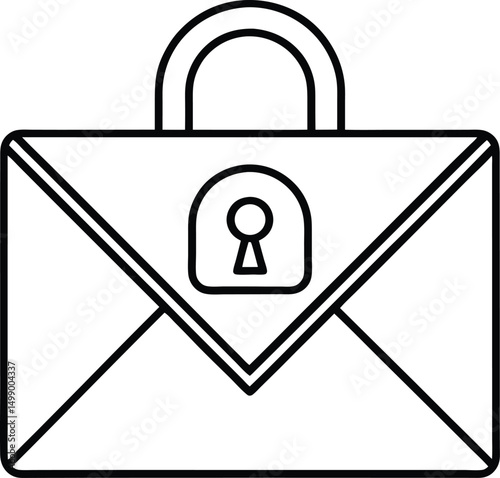 lock icon on black background