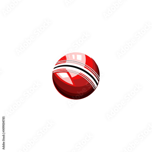 Cricket ball icon logo flat vector design