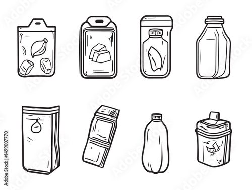 Simple Cold Pack Line Art Graphic for Medical Stock Images