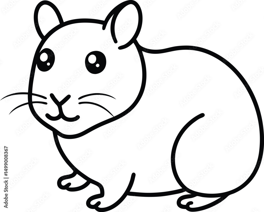 Obraz premium vector illustration of cartoon rat