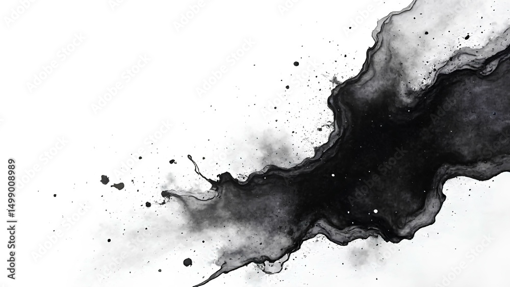 Obraz premium Black ink splash 