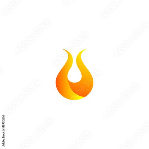 Fire Icon Logo Design Element