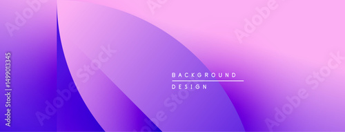 Abstract gradient background. Purple hues blend smoothly, creating modern design element. Text reads background design.