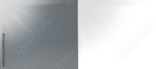 Glittering Silver Light Burst — Grey Vector Flare with Radiant Sparkles, Transparent Lens Effects, and Shiny Star Elements for Abstract Celebrations or Magical Backgrounds