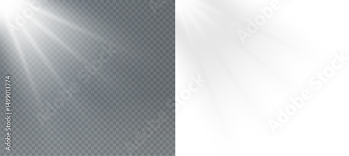 Diagonal Window Shadow Overlay — Transparent Sunlight Effect with Soft Blurred Lines for Minimal Architectural Backgrounds and Abstract Presentations