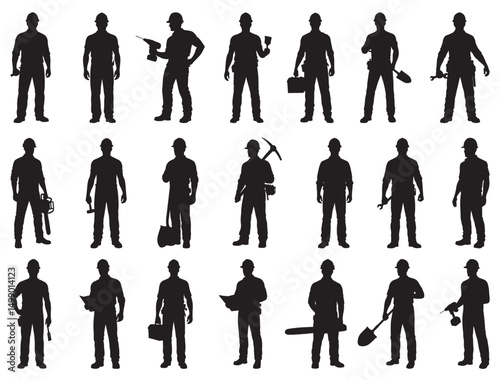 MALE WORKERS SILHOUETTE