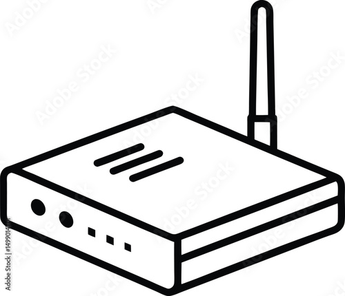 Wi-Fi wireless router for fast internet network connection and digital data communication