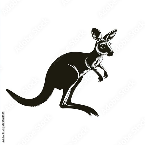 Silhouetted Kangaroo