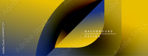 Abstract gradient design. Yellow, blue hues blend smoothly. Modern aesthetic, suitable for backgrounds, presentations. Minimalist composition.