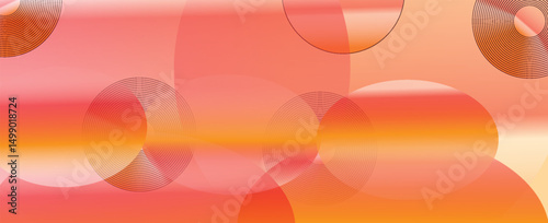 Vector 3D geometric abstract background in bright space with circle effect decoration. Graphic design elements with modern shape style. for web covers, flyers, posters, cards or brochures