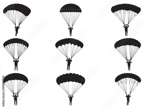 PARACHUTES SILHOUETTE