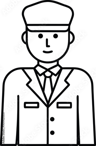 Smiling business cartoon character chef men in uniform with various hats and caps