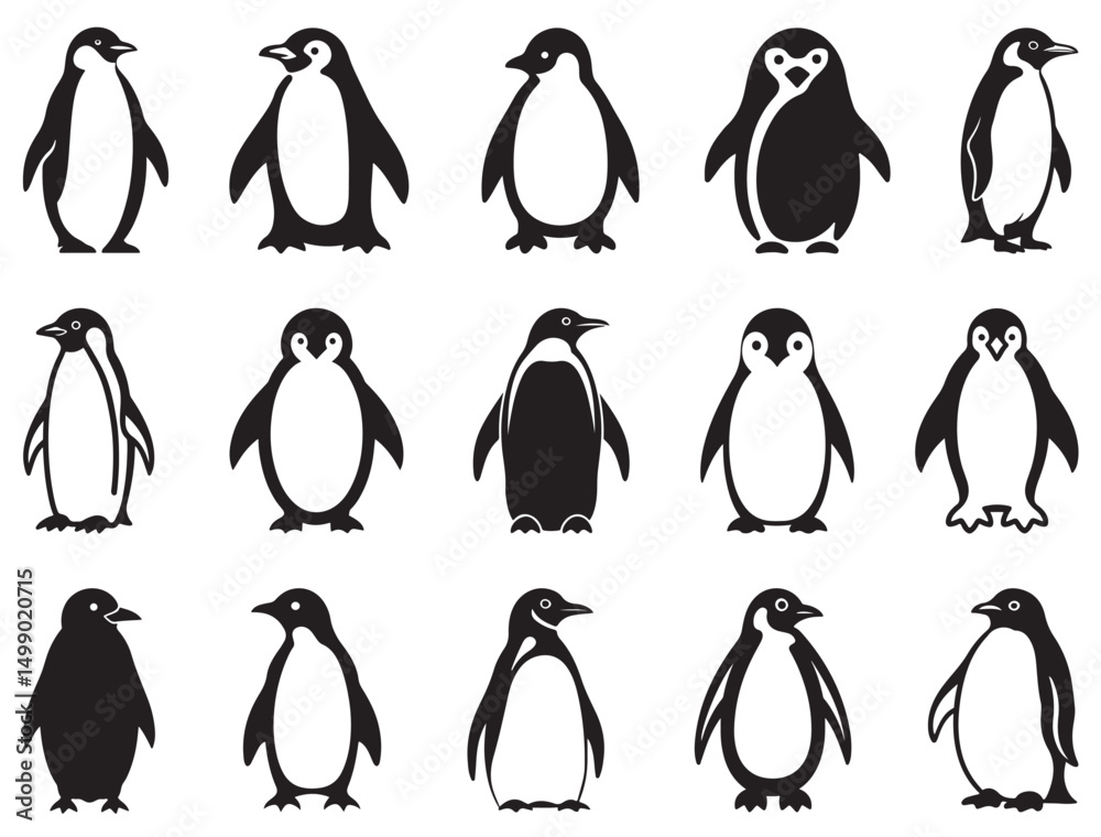 Fototapeta premium PENGUIN SILHOUETTE