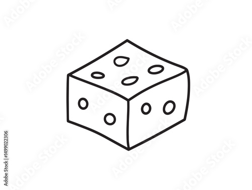modern cheddar cheese food line art vector image