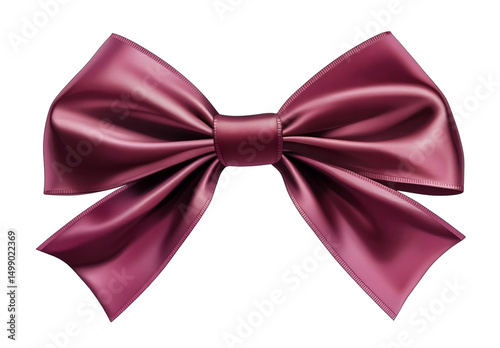 PNG Elegant bow made of purple and maroon ribbon on isolated background. transparent background