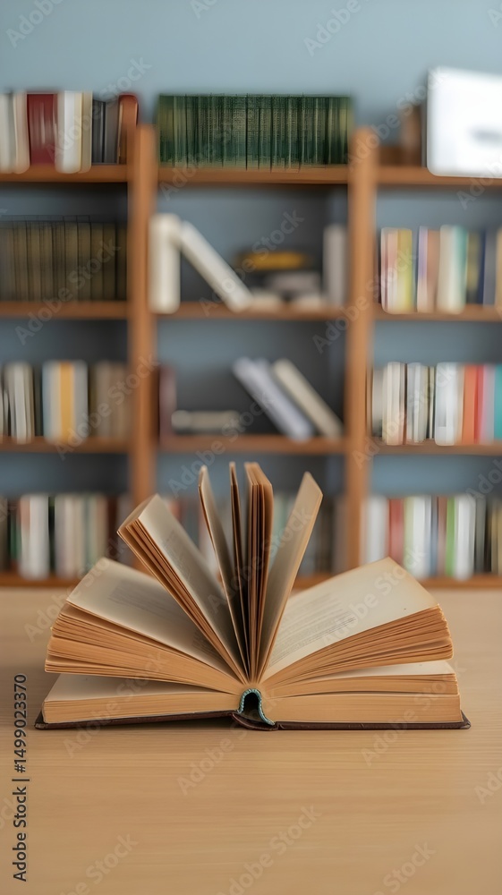 Fototapeta premium books in a library