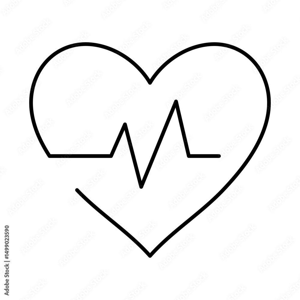 Cardio Line Icon. Fitness, Health, Healthy Lifestyle, Wellbeing, Exercise, Health Care, Sport, Workout Editable Stroke Vector Illustration Cardio Line Icon. Fitness, Health, Healthy Lifestyle, Wellbeing, Exercise, Health Care, Sport, Workout Editable Stroke Vector Illustration