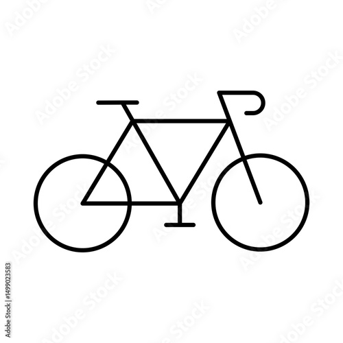 Bicycle Line Icon. Fitness, Health, Healthy Lifestyle, Wellbeing, Exercise, Health Care, Sport, Workout Editable Stroke Vector Illustration