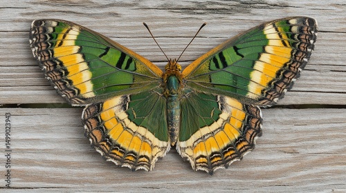 Vibrant Tropical Butterfly with Bold Coloration photo