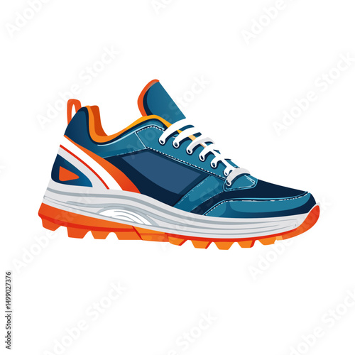 sneakers sport shoes isolated on white vector graphic design